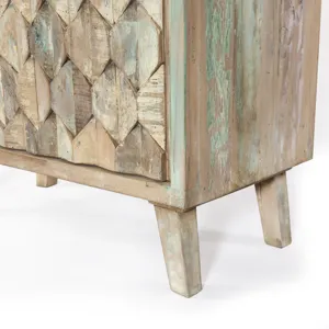 Ibiza 31" Bookshelf in Vintage Teal Reclaimed Wood
