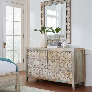 Ibiza 57" Dresser in Vintage Teal Reclaimed Wood