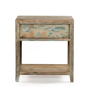 Ibiza 24" Nightstand in Vintage Teal Reclaimed Wood