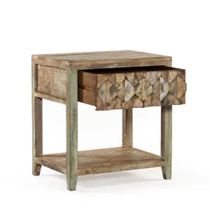 Ibiza 24" Nightstand in Vintage Teal Reclaimed Wood