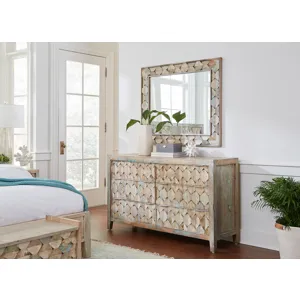 Ibiza 57" Dresser in Vintage Teal Reclaimed Wood