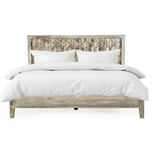 Ibiza King Bed in Vintage Teal Reclaimed Wood