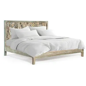 Ibiza King Bed in Vintage Teal Reclaimed Wood