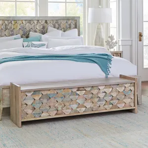 Ibiza Queen Bed in Vintage Teal Reclaimed Wood