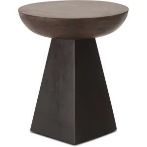 Jaipur 18" Round Accent Table in Two Tone