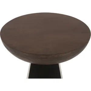 Jaipur 18" Round Accent Table in Two Tone