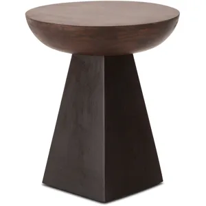 Jaipur 18" Round Accent Table in Two Tone