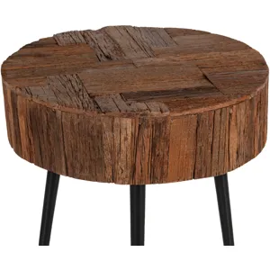 Jaipur 22" Round Side Table in Reclaimed Wood