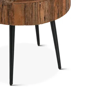 Jaipur 22" Round Side Table in Reclaimed Wood
