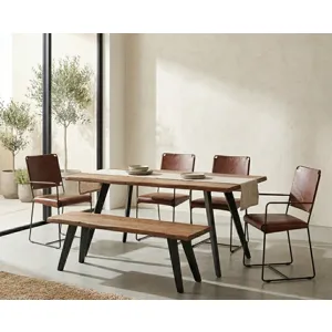 Kennedy 68" Dining Table in Smoked Acacia