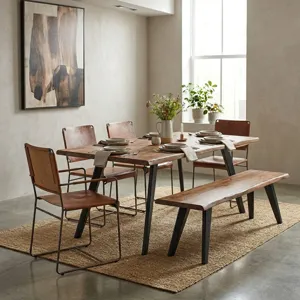 Kennedy 68" Dining Table in Smoked Acacia