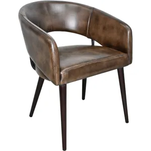 Kent Turner 23" Dining Chair in Antique Whiskey with Walnut Legs