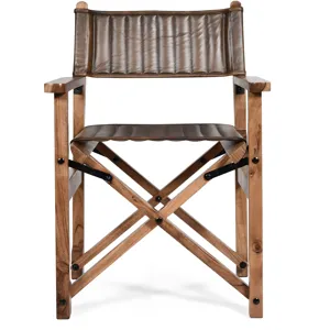 Leeds 23" Folding Dining Chair in Antique Whiskey