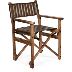 Leeds 23" Folding Dining Chair in Antique Whiskey