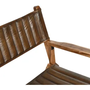 Leeds 23" Folding Dining Chair in Antique Whiskey