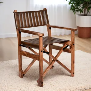 Leeds 23" Folding Dining Chair in Antique Whiskey
