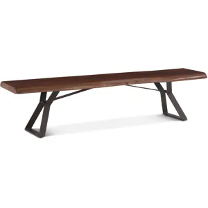 London Loft 90" Bench in Walnut