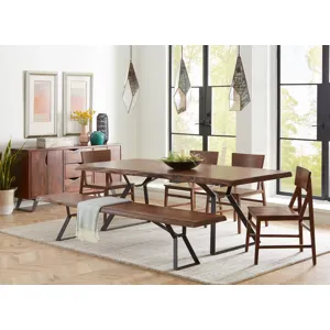 London Loft 72" Bench in Walnut