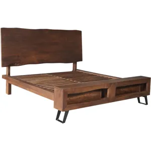 London Loft King Bed in Walnut