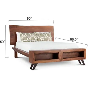 London Loft King Bed in Walnut