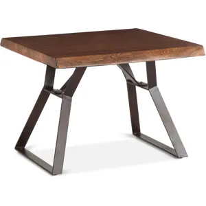 London Loft 23" Side Table in Walnut