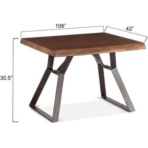 London Loft 23" Side Table in Walnut