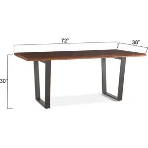 Loft 72" Dining Table in Walnut