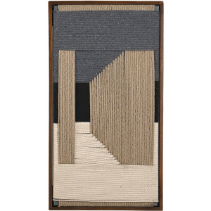 Manila Woven Framed Art, Blue Grey