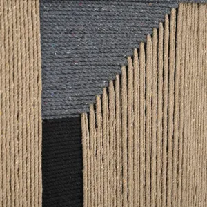 Manila Woven Framed Art, Blue Grey