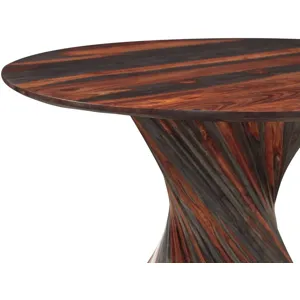 Meridian 48" Round Dining Table with Spiral Base in Capri Sheesham