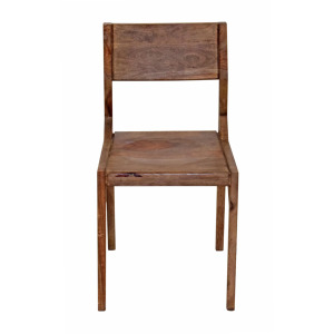 Miles Arlo Wood Dining Chair with Slanted Back in Brownstone