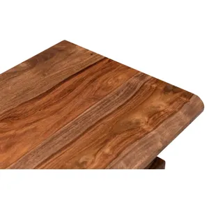 Miles 63" Live Edge Top Media Cabinet in Brownstone
