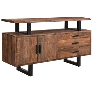 Miles 63" Live Edge Top Sideboard in Brownstone