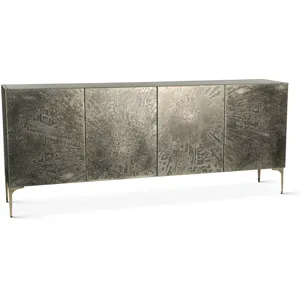 Mojave 83" Four Door Buffet in Desert Patina with Brass Base