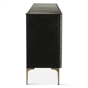 Mojave 83" Four Door Buffet in Desert Patina with Brass Base