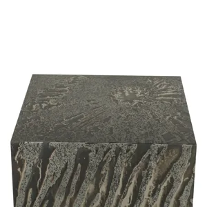 Mojave 20" Side Table in Desert Patina with Brass Base
