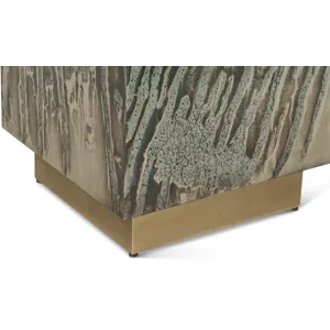 Mojave 20" Side Table in Desert Patina with Brass Base