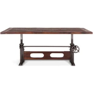 Manchester 84" Adjustable Dining Table in Natural Reclaimed