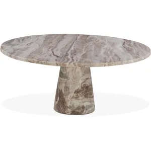 Nile 38" Coffee Table in Brown Toronto Marble