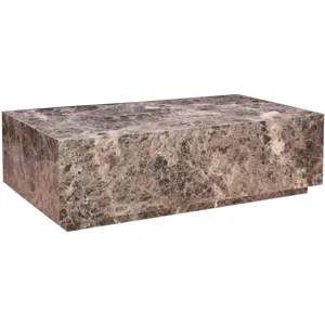 Nile 50" Coffee Table in Dark Emperador Marble