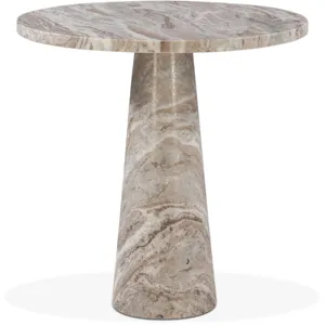 Nile 30" Round Dining Table in Brown Toronto Marble