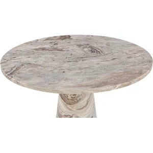 Nile 48" Round Dining Table in Brown Toronto Marble