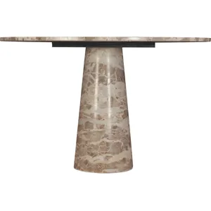 Nile 48" Round Dining Table in Capri Beige Marble