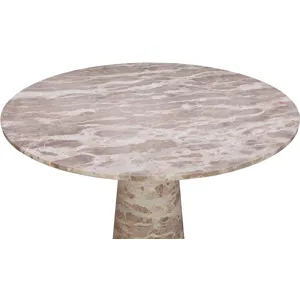 Nile 48" Round Dining Table in Capri Beige Marble