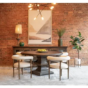 Nimes 48" Round Dining Table in Weathered Mango