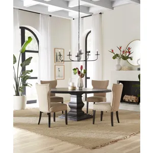 Nimes 60" Round Dining Table in Vintage Brown