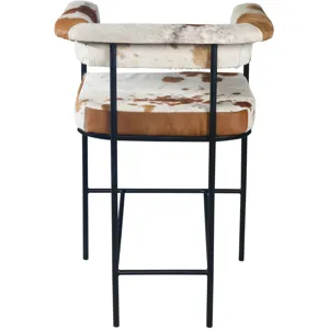 Nola 18" Counter Armchair in Brown Hair on Hide