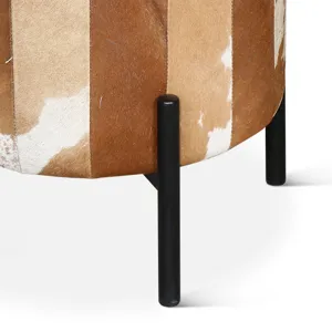Nola 20" Stool in Brown Hair on Hide