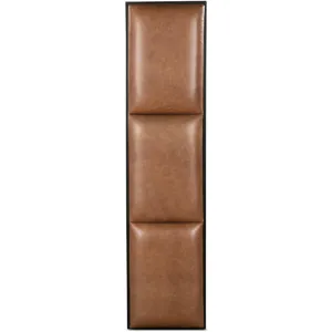 New York 62" Bench in Cognac Leather and Iron