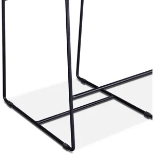 New York 17" Counter Chair in Chocolate Top Grain Leather and Iron